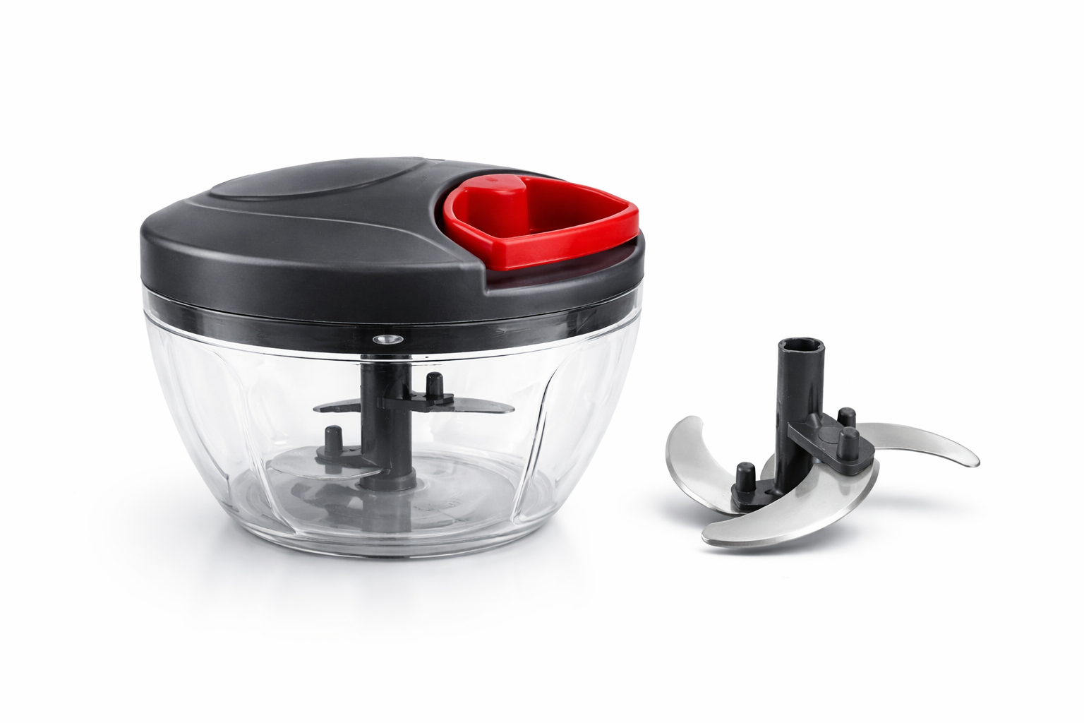 High Quality Manual Vegetable Chopper with 3 Stainless Steel Blades | Easy Pull String Onion, Fruit & Salad Chopper 🚀